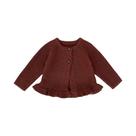 Conjunto De Tricô Para Bebê Menina Outono Inverno: Suéter, Cardigã E Calças Em Duas Peças
