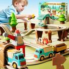 Conjunto de trilhos de trem elétricos iPlay iLearn Forest Adventure 62 unidades