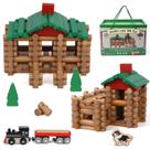 Conjunto de troncos de madeira Wondertoys 208 peças para meninos de 3 anos ou mais
