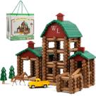 Conjunto de troncos de madeira Wondertoys 330 unidades de troncos de madeira reais para maiores de 3 anos