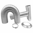 Conjunto De Tubos De Exaustão 100mm 2 Metros Com Chapéu Incluso