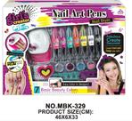 Conjunto de unhas infantil de simulação DIY para meninas, co