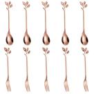 Conjunto de utensílios AnSaw, 10 peças, mini colheres e garfos em ouro rosa