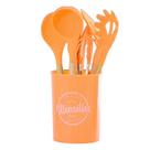 Conjunto de Utensílios com Suporte Premium Coral 9 Peças Conjunto de Utensílios com Suporte Premium Coral 9 Peças