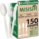 Conjunto de utensílios compostáveis MISISIPI 150 unidades Heavy Duty