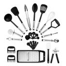 Conjunto De Utensilios De Cozinha 26 Peças Preto Conjunto De Utensilios De Cozinha 26 Peças Preto