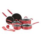 Conjunto de utensílios de cozinha Amazon Basics Aluminium NS Red 12 unidades