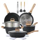 Conjunto de utensílios de cozinha Anymark de 16 peças antiaderentes com panelas e frigideiras
