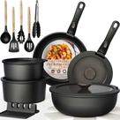 Conjunto de utensílios de cozinha Astercook 21 unidades de cerâmica antiaderente de indução
