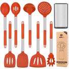 Conjunto de utensílios de cozinha Bundlepro Silicone, 8 unidades, resistente ao calor