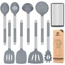 Conjunto de utensílios de cozinha Bundlepro Silicone, 8 unidades, resistente ao calor