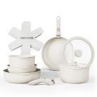 Conjunto de utensílios de cozinha campestre com alça removível, seguro para forno