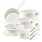 Conjunto de utensílios de cozinha CAROTE Ceramic Non Stick, 16 peças, branco creme