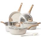 Conjunto de utensílios de cozinha CAROTE White Granite Induction, 10 unidades, antiaderente
