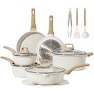 Conjunto de utensílios de cozinha CAROTE White Granite Nonstick 16 peças