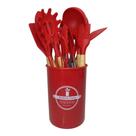 Conjunto de Utensílios de Cozinha com 12 peças Vermelho. Conjunto de Utensílios de Cozinha com 12 peças Vermelho.