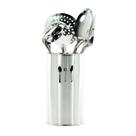 Conjunto de Utensílios de Cozinha com Suporte Inox 5 Peças