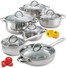 Conjunto de utensílios de cozinha Cook N Home Basic em aço inoxidável de 12 peças