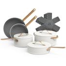 Conjunto de utensílios de cozinha Drew Barrymore Ceramic Antiaderente, 12 peças, branco Conjunto de utensílios de cozinha Drew Barrymore Ceramic Antiaderente, 12 peças, branco