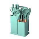 Conjunto de Utensílios de Cozinha em Silicone, 19 Peças, Verde
