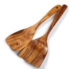 Conjunto de utensílios de cozinha: espátulas de madeira TEZZ, acácia natural, 2 unidades