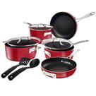 Conjunto de Utensílios de Cozinha Gotham Steel StackMaster 10 Peças - Vermelho