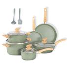 Conjunto de utensílios de cozinha, granito antiaderente de indução DishDelight, 12 peças