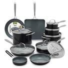 Conjunto de utensílios de cozinha GreenPan Swift, 17 peças de cerâmica, cinza sem PFAS Conjunto de utensílios de cozinha GreenPan Swift, 17 peças de cerâmica, cinza sem PFAS