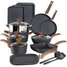 Conjunto de utensílios de cozinha Kitchen Academy Induction, 17 peças, antiaderente