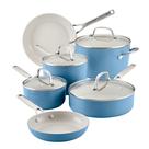 Conjunto de utensílios de cozinha KitchenAid, cerâmica anodizada rígida, antiaderente, 10 unidades