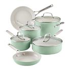Conjunto de utensílios de cozinha KitchenAid, cerâmica anodizada rígida, antiaderente, 10 unidades