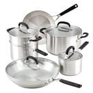 Conjunto de utensílios de cozinha KitchenAid em aço inoxidável de 10 peças