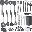 Conjunto de utensílios de cozinha LIANYU 43 unidades com suporte cinza