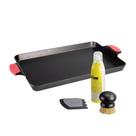 Conjunto de utensílios de cozinha Lodge Cast Iron de 6 peças com assadeira Jelly Roll
