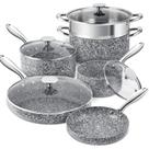 Conjunto de utensílios de cozinha MICHELANGELO Stone, 10 peças, ultra antiaderente