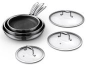 Conjunto de utensílios de cozinha MOMOSTAR Hybrid Nonstick 20, 25 e 30cm