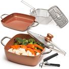 Conjunto de utensílios de cozinha Moss & Stone, 6 peças de indução de cobre antiaderente