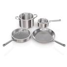 Conjunto de utensílios de cozinha Ninja EverClad em aço inoxidável de 7 peças