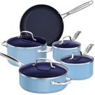 Conjunto de utensílios de cozinha Nuwave Healthy Duralon Blue Ceramic 9 unidades