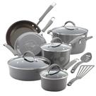 Conjunto de utensílios de cozinha Rachael Ray Cucina, antiaderente, 12 peças de sal marinho