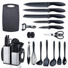 Conjunto de utensílios de cozinha RAXCO de 18 peças com facas e tábua de cortar