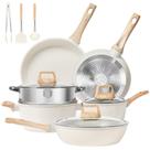 Conjunto de utensílios de cozinha SODAY White Granite Antiaderente Indution 12 unidades