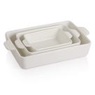 Conjunto de utensílios de cozinha Sweejar, caçarolas de cerâmica, 3 peças brancas