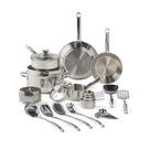 Conjunto de utensílios de cozinha T-Fal Gourmet em aço inoxidável 20 peças 500F