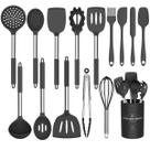 Conjunto de utensílios de cozinha Umite Chef Silicone 15 unidades com alça de aço inoxidável
