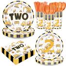 Conjunto de utensílios de mesa de construção XIENBLOC 2nd Birthday Boys 168 unidades