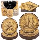 Conjunto de utensílios de mesa pirata Durony Treasure Theme Party 144 peças