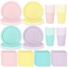Conjunto de utensílios de mesa Whaline, 244 unidades, serve 48 com 96 pratos e 48 xícaras