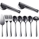 Conjunto de utensílios de servir Patelai Rose Gold em aço inoxidável 10 unidades