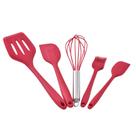 Conjunto de Utensílios de Silicone Cherry com 5 Peças